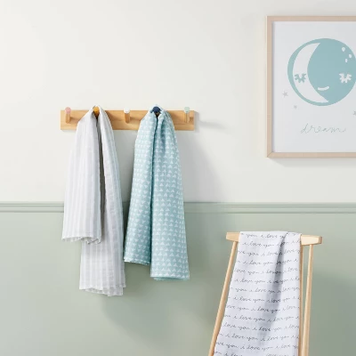 Muslin Swaddle Blanket I Love You 3pk - Cloud Island™ Black/White 1 Muslin Swaddle Blanket I Love You 3pk - Cloud Island™ Black/White