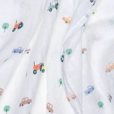 Muslin Swaddle Blanket - Cloud Island™ Trucks 2 Muslin Swaddle Blanket - Cloud Island™ Trucks - Image 2