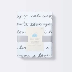 Fitted Crib Sheet I Love You - Cloud Island™ White/Gray -Little Kingdom Nursery GUEST 0516f64c ca94 498c 9626 c025445bd9b7