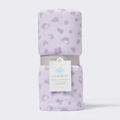Rayon From Bamboo Jersey Quilted Blanket - Leopard - Purple - Cloud Island™ -Little Kingdom Nursery GUEST 076f3cb8 19aa 41ca b3fe 8efb72606c4e