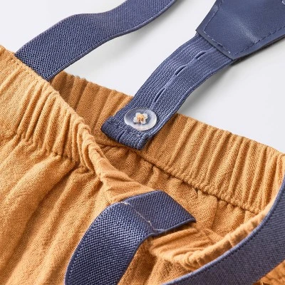 Baby Boys' 2pc Striped Suspender Top & Bottom Set - Cloud Island™ Blue 3 Baby Boys' 2pc Striped Suspender Top & Bottom Set - Cloud Island™ Blue - Image 3