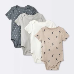 Baby 4pk Short Sleeve Moons Bodysuit - Cloud Island™ Gray 7 Baby 4pk Short Sleeve Moons Bodysuit - Cloud Island™ Gray -Little Kingdom Nursery GUEST 093754ce 9110 4e9b 81bc 493ecb1be3c2