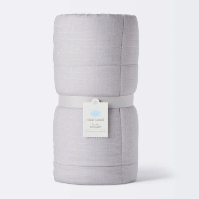 Muslin Quilt Baby And Toddler Blanket - Gray - Cloud Island™ 3 Muslin Quilt Baby And Toddler Blanket - Gray - Cloud Island™ - Image 3