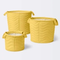 Quilted Fabric Medium Round Storage Basket - Yellow - Cloud Island™ 5 Quilted Fabric Medium Round Storage Basket - Yellow - Cloud Island™ -Little Kingdom Nursery GUEST 0b733d0a 2113 4887 b178 9085c321a75c 2