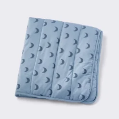 Rayon From Bamboo Jersey Quilted Blanket - Moons - Blue - Cloud Island™ -Little Kingdom Nursery GUEST 16127b53 32ab 4c90 962a d6298d5d0535
