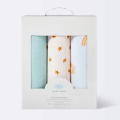 Muslin Swaddle Blankets Rainbows - Cloud Island™ Green 3pk 3 Muslin Swaddle Blankets Rainbows - Cloud Island™ Green 3pk -Little Kingdom Nursery GUEST 224d8131 83b7 4591 832e bb8fc4e51545
