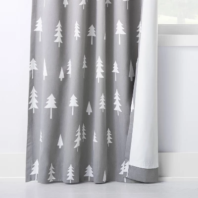 Blackout Curtain Panel Trees - Cloud Island Gray 4 Blackout Curtain Panel Trees - Cloud Island Gray - Image 4