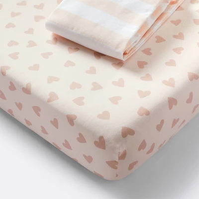 Crib Bedding Set - Pink - 4pc - Cloud Island™ 2 Crib Bedding Set - Pink - 4pc - Cloud Island™ - Image 2