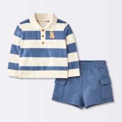 Baby Boys' 2pc Fox Striped Polo Shorts Set - Cloud Island™ Navy Blue 7 Baby Boys' 2pc Fox Striped Polo Shorts Set - Cloud Island™ Navy Blue -Little Kingdom Nursery GUEST 34b42e23 a865 47f3 8aec 5e1a6f003b4a