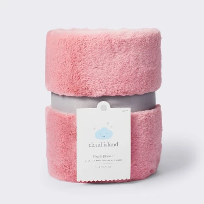 Solid Satin Edge Plush Blanket - Mauve - Cloud Island™ 3 Solid Satin Edge Plush Blanket - Mauve - Cloud Island™ - Image 3