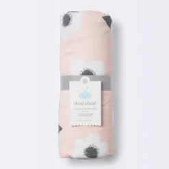 Jersey Knit Reversible Baby Blanket Floral - Cloud Island™ - Pink -Little Kingdom Nursery GUEST 3c1e9144 ca5d 4b84 920f f876095651a6