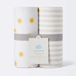 Flannel Swaddle Baby Blankets - Yellow Sun And Stripe - 2pk - Cloud Island™ 5 Flannel Swaddle Baby Blankets - Yellow Sun And Stripe - 2pk - Cloud Island™ -Little Kingdom Nursery GUEST 3d36f01e efe2 4524 972e c2dcdabf32e5