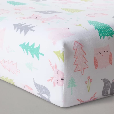 Crib Bedding Set Forest Frolic 4pc - Cloud Island™ Pink 2 Crib Bedding Set Forest Frolic 4pc - Cloud Island™ Pink - Image 2