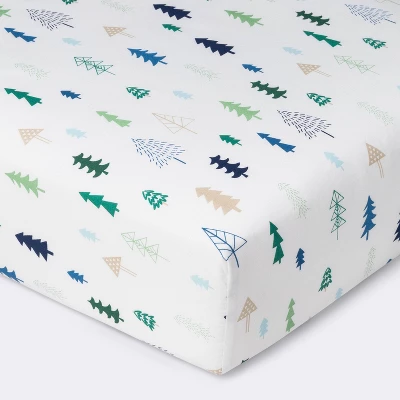 Crib Fitted Sheet Trees - Cloud Island™ - Blue 4 Crib Fitted Sheet Trees - Cloud Island™ - Blue - Image 4