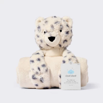 Plush Blanket With Soft Toy - Cream Leopard - Cloud Island™ 3 Plush Blanket With Soft Toy - Cream Leopard - Cloud Island™ - Image 3
