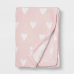 Toddler Bed Plush Blanket - Cloud Island™ Pink Heart -Little Kingdom Nursery GUEST 4466e329 87cf 4b48 b43e 51d4923456c1