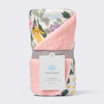 Plush Baby Blanket - Painterly Floral - Cloud Island™ 3 Plush Baby Blanket - Painterly Floral - Cloud Island™ - Image 3
