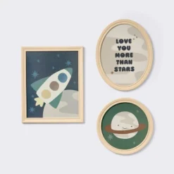 3pk Space Framed Wall Art - Cloud Island™ 5 3pk Space Framed Wall Art - Cloud Island™ -Little Kingdom Nursery GUEST 4a57625d 21f6 4b5e b7cc d18c098e0c0f