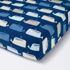 Fitted Crib Sheet Whales - Cloud Island™ Navy -Little Kingdom Nursery GUEST 5293b3b0 c866 4b1e a08d 7dd9289a3489