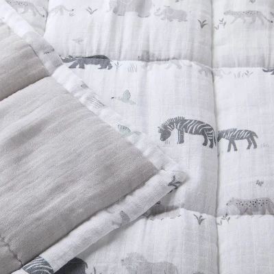 Muslin Quilt Two By Two Baby And Toddler Blanket - Animals - Cloud Island™ 2 Muslin Quilt Two By Two Baby And Toddler Blanket - Animals - Cloud Island™ - Image 2