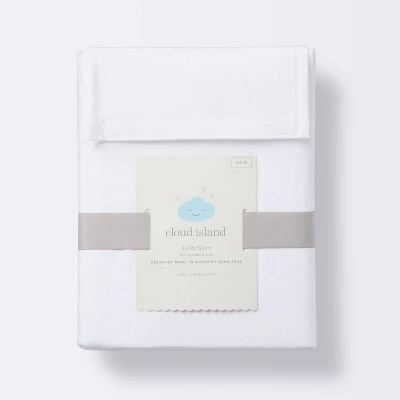 Crib Skirt - Solid White - Cloud Island™ 2 Crib Skirt - Solid White - Cloud Island™ - Image 2