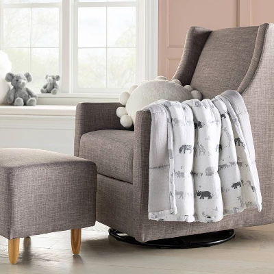 Muslin Quilt Two By Two Baby And Toddler Blanket - Animals - Cloud Island™ 1 Muslin Quilt Two By Two Baby And Toddler Blanket - Animals - Cloud Island™