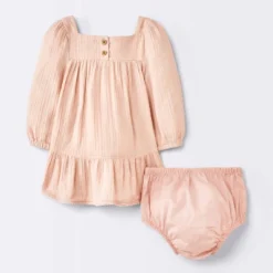 Baby Girls' Smocked Dress - Cloud Island™ Pink