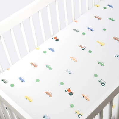 Fitted Crib Sheet - Cloud Island™ Transportation 2 Fitted Crib Sheet - Cloud Island™ Transportation - Image 2