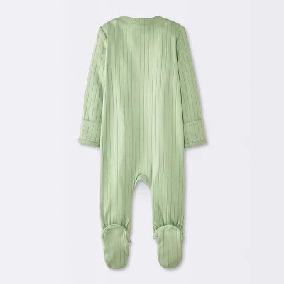 Baby 2pk Cozy Wide Ribbed Mushrooms Sleep N' Play - Cloud Island™ Green 1 Baby 2pk Cozy Wide Ribbed Mushrooms Sleep N' Play - Cloud Island™ Green