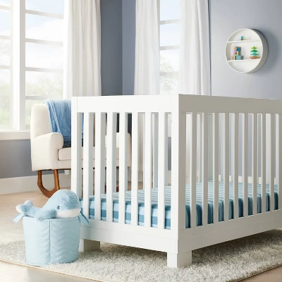 Flannel Fitted Crib Sheet - Blue Stripes - Cloud Island™ 1 Flannel Fitted Crib Sheet - Blue Stripes - Cloud Island™