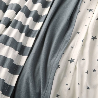 Jersey Swaddle Baby Blanket - Gray - 3pk - Cloud Island™ 2 Jersey Swaddle Baby Blanket - Gray - 3pk - Cloud Island™ - Image 2