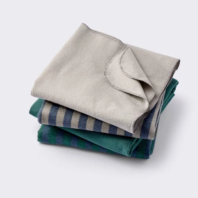 Flannel Baby Blankets - Cool Metallic - 4pk - Cloud Island™ 4 Flannel Baby Blankets - Cool Metallic - 4pk - Cloud Island™ - Image 4