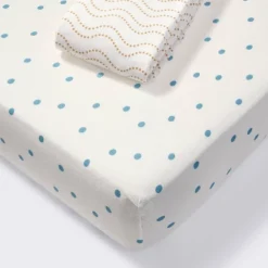 Fitted Jersey Crib Sheet - Dots & Squiggles - 2pk - Cloud Island™ -Little Kingdom Nursery GUEST 6c6f9f09 85d4 48f2 8220 68b094ebe349