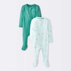 Baby Boys' 2pk Cozy Wide Ribbed Animals Sleep N' Play - Cloud Island™ Blue -Little Kingdom Nursery GUEST 6df9f6ca 37cb 46f7 97fd cad6e17ce3e8