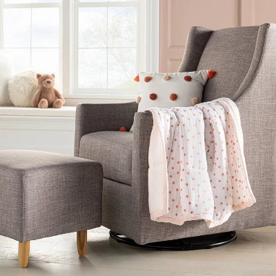 Muslin Quilt Baby And Toddler Blanket - Light Pink - Cloud Island™ 1 Muslin Quilt Baby And Toddler Blanket - Light Pink - Cloud Island™