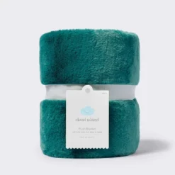 Solid Satin Edge Plush Baby Blanket - Green - Cloud Island™ -Little Kingdom Nursery GUEST 6eb28f41 93ad 4c5e 9d89 5f30394abb3d