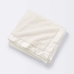Solid Satin Edge Plush Baby Blanket - Cream - Cloud Island™ -Little Kingdom Nursery GUEST 7094c5e8 38fc 412b befd 2353c5593067