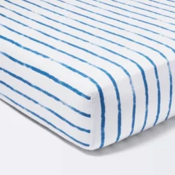 Fitted Crib Sheet Stripe - Navy/White - Cloud Island™ -Little Kingdom Nursery GUEST 719325b4 3f11 403b 8389 521c3aecf77a