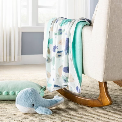 Plush Baby Blanket - Fish - Cloud Island™ 1 Plush Baby Blanket - Fish - Cloud Island™