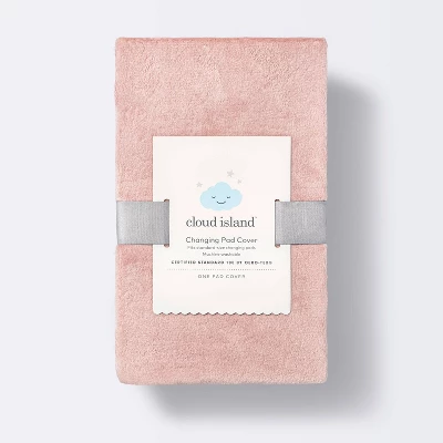Velvet Polyester Spandex Changing Pad Cover - Pink - Cloud Island™ 2 Velvet Polyester Spandex Changing Pad Cover - Pink - Cloud Island™ - Image 2