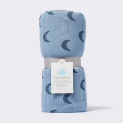 Rayon From Bamboo Jersey Quilted Blanket - Moons - Blue - Cloud Island™ -Little Kingdom Nursery GUEST 8314f34a dfc2 45fe 8904 0c92bc54de4e