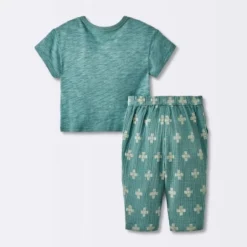 Baby Boys' 2pc Plus Graphic T-Shirt & Gauze Pants Set - Cloud Island™ Blue