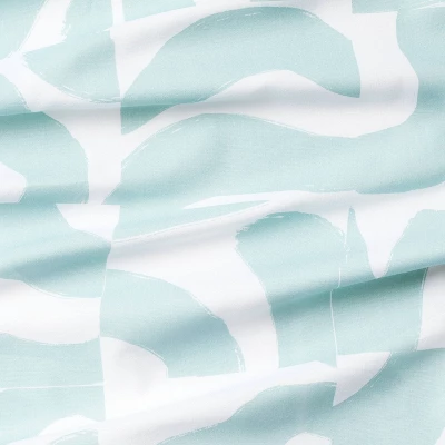 Fitted Crib Sheet Tile Print - White/Seafoam - Cloud Island™ 2 Fitted Crib Sheet Tile Print - White/Seafoam - Cloud Island™ - Image 2