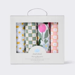 Flannel Baby Blankets - Painterly Floral - 4pk - Cloud Island™ 6 Flannel Baby Blankets - Painterly Floral - 4pk - Cloud Island™ -Little Kingdom Nursery GUEST 858c9a78 18ec 4d17 bd68 113793a599d9