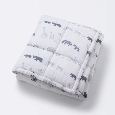 Muslin Quilt Two By Two Baby And Toddler Blanket - Animals - Cloud Island™ 4 Muslin Quilt Two By Two Baby And Toddler Blanket - Animals - Cloud Island™ - Image 4
