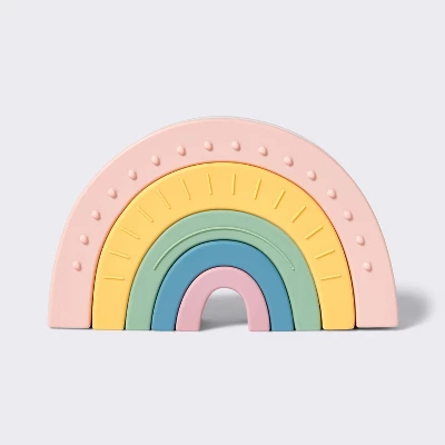 Silicone Toy - Rainbow Stacker - Cloud Island™ 4 Silicone Toy - Rainbow Stacker - Cloud Island™ - Image 4