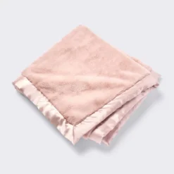 Solid Satin Edge Plush Baby Blanket - Pink - Cloud Island™ -Little Kingdom Nursery GUEST 8d6876e5 8a4a 47c8 8ad4 3ddba2d9f072