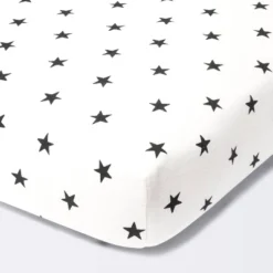 Flannel Fitted Crib Sheet Stars - Cloud Island™ - Cream/Black 9 Flannel Fitted Crib Sheet Stars - Cloud Island™ - Cream/Black -Little Kingdom Nursery GUEST 93a57524 5492 4797 9c4e b544f03e5146