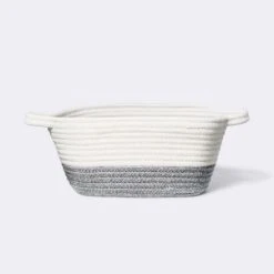 Square Coiled Rope Bin With Color Band - Cloud Island™ 6 Square Coiled Rope Bin With Color Band - Cloud Island™ -Little Kingdom Nursery GUEST 98ecb9e4 a743 413d 90b2 3c7410fd4153