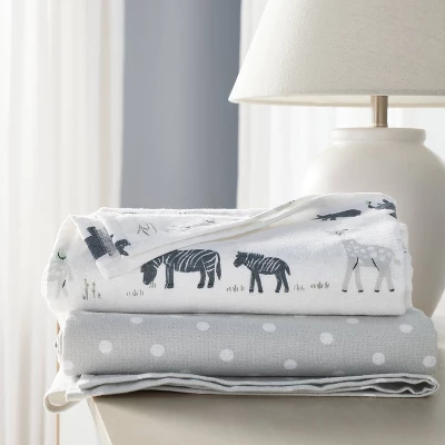 Flannel Blanket Larger Size 2pk - Cloud Island™ Two By Two Animals 1 Flannel Blanket Larger Size 2pk - Cloud Island™ Two By Two Animals